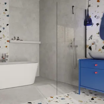 AD Naturalnie Ścianka prysznicowa COMO Wall – transparentny / 110 cm / chrom